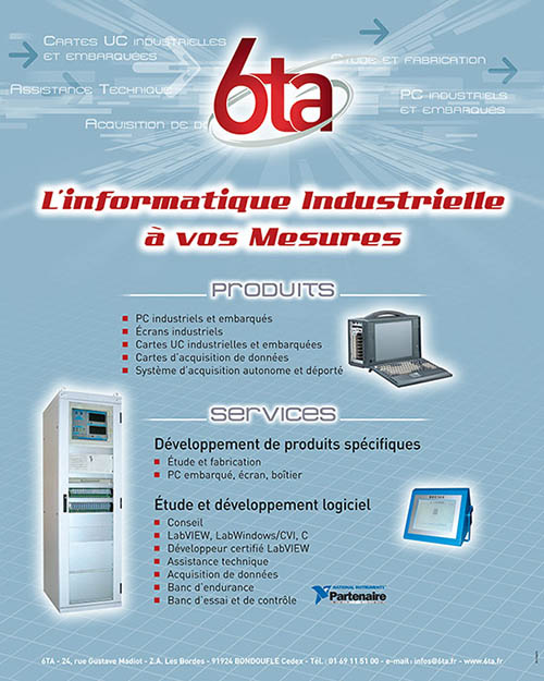 Affiche 6TA, l'informatique industrielle à vos mesures